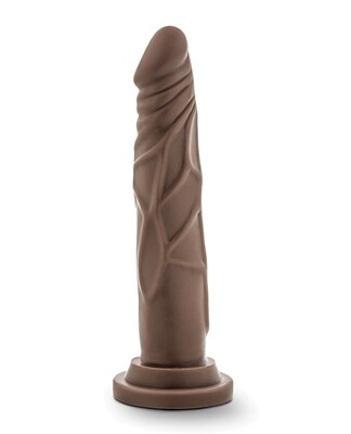 Blush Dr. Skin Silicone Dr. Carter 7.5&quot; Suction Cup Dildo - Chocolate