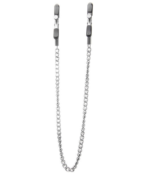Shots Adjustable Nipple Clamps w/Chain - Silver