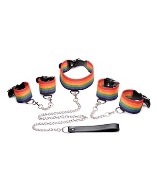 Master Series Kinky Pride Bondage Set - Rainbow