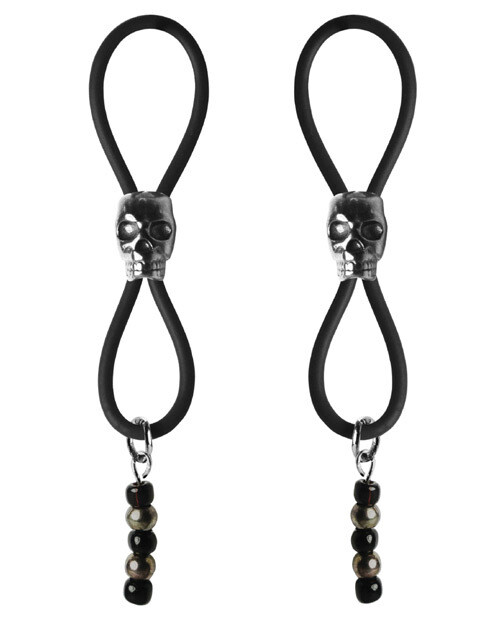 Bijoux De Nip Nipple  Halos - Black Skulls