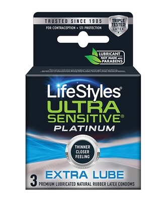 Lifestyles Ultra Sensitive Extra Lubricated 3 Pack