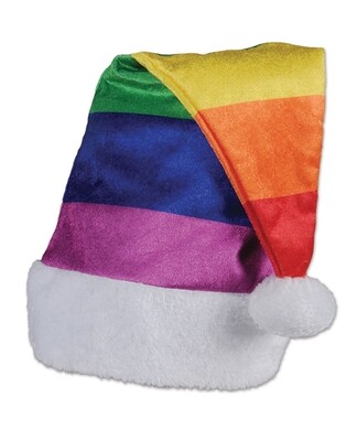 Rainbow Santa Hat