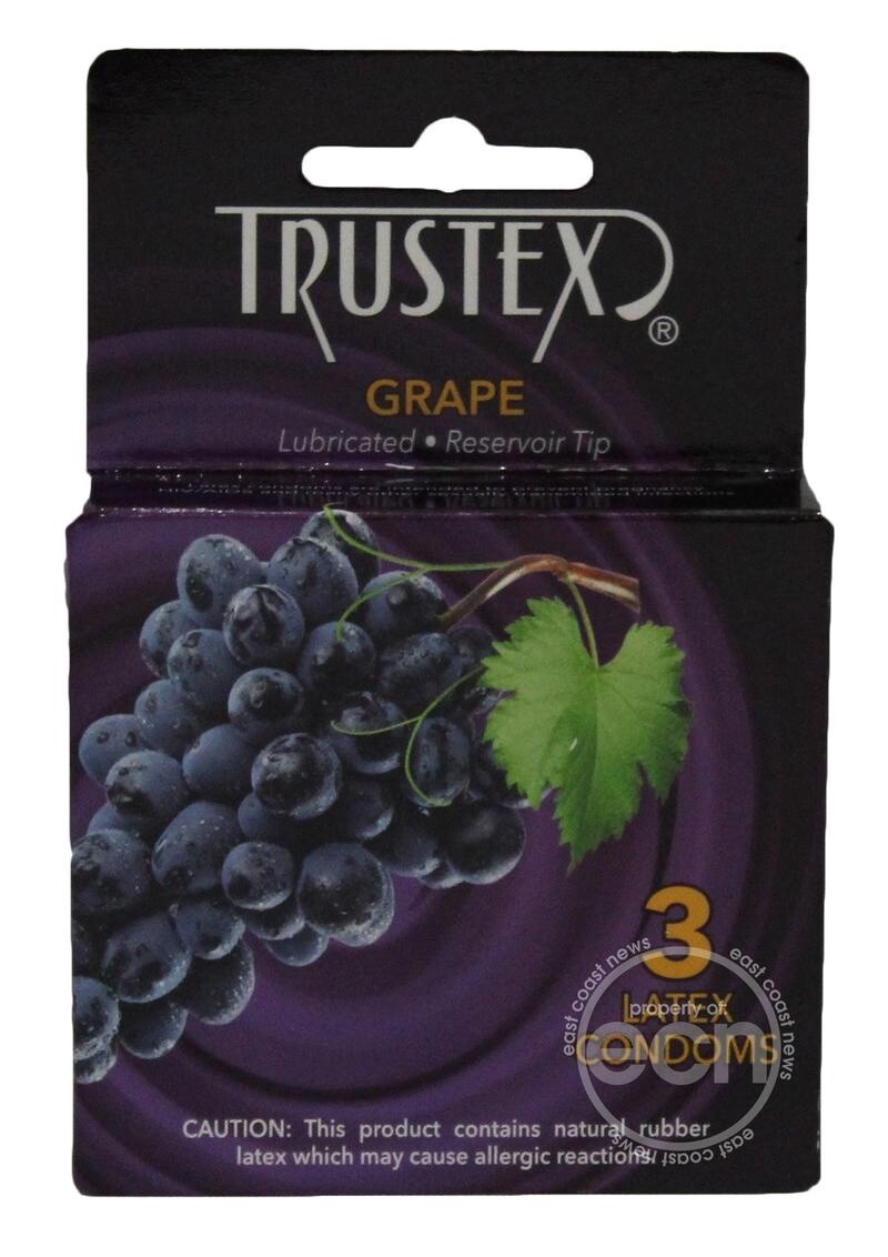 Trustex Flavored Lubricated Condoms 3 Pack - Grape