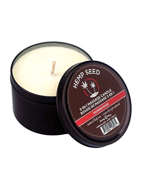 Earthly Body Massage Candle -Kashmir Musk 6oz