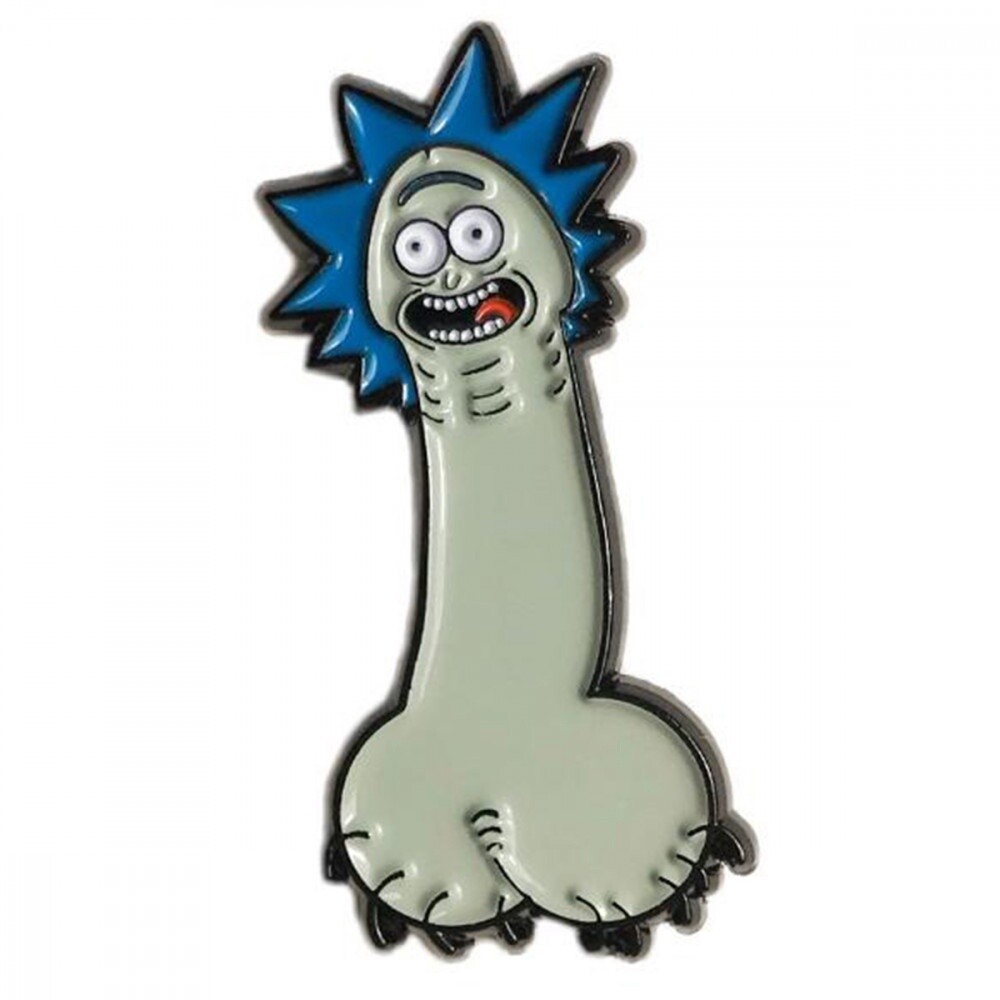 Geeky &amp; Kinky Dick Rick Grey Pin