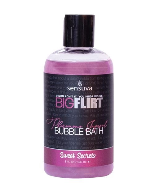 Sensuva Big Flirt Pheromone Bubble Bath - Sweet Secrets 8 oz.