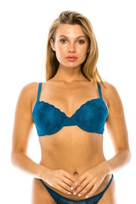 Youmita Embroidered Bra - Mykonos Blue Youmita Embroidered Bra - Mykonos Blue