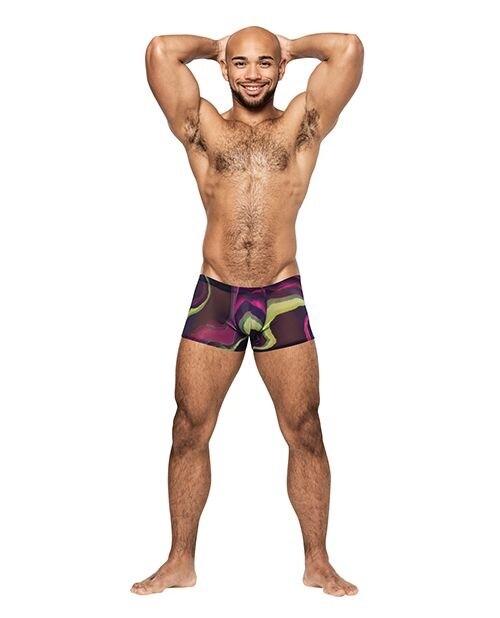 Male Power Galactic Sheer Poly Spandex Mini Short