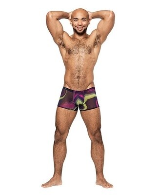 Male Power Galactic Sheer Poly Spandex Mini Short