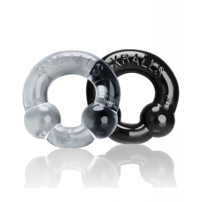 Oxballs Ultraballs C-Ring Set - Clear &amp; Black