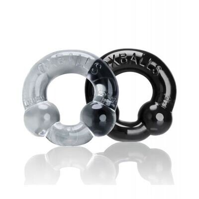 Oxballs Ultraballs C-Ring Set - Clear &amp; Black