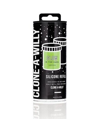 Clone-A-Willy Silicone Refill - Glow In The Dark Green