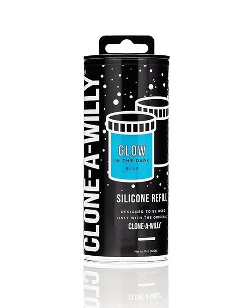 Clone-A-Willy Silicone Refill - Glow In The Dark Blue