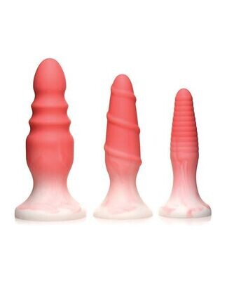 Curve Toys Simply Sweet Silicone Butt Plug Set - Pink