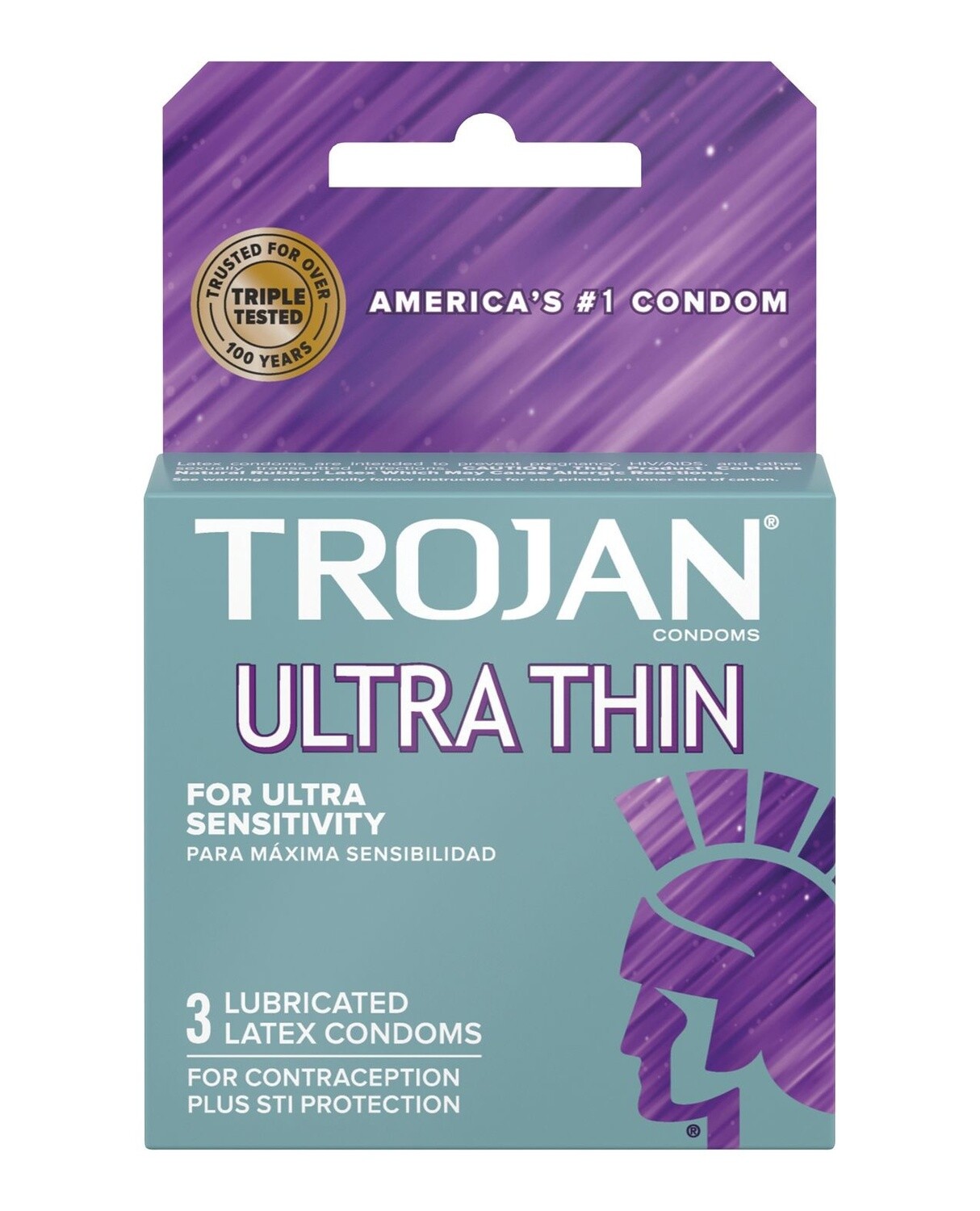Trojan Ultra Thin Lubricated Condoms 3 Pack