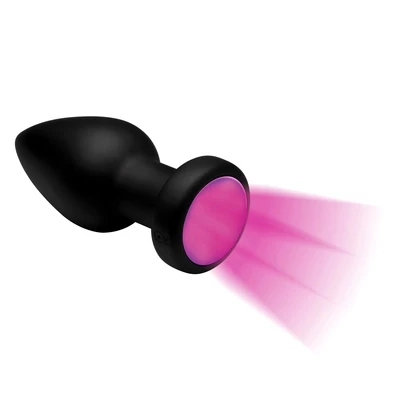 Booty Sparks Silicone Vibrating LED Plug - Small
