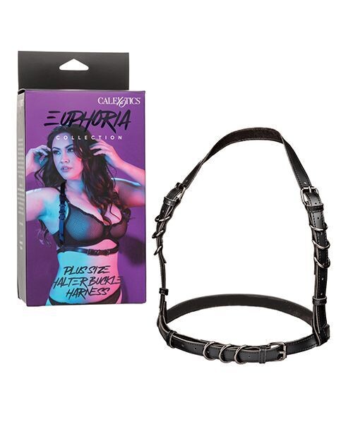 Euphoria Collection Halter Buckle Harness, Size: Queen Size