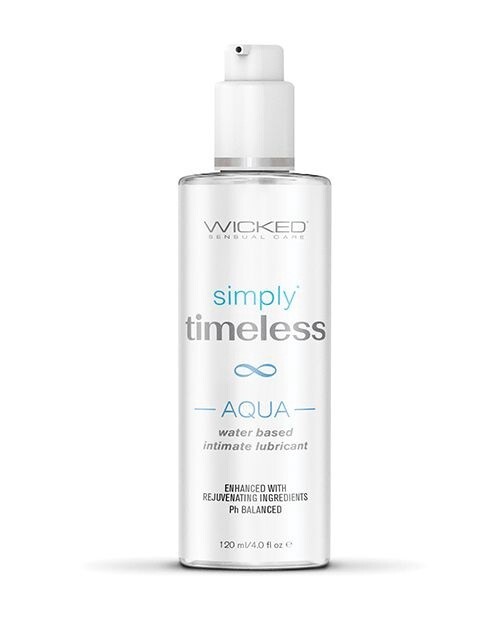 Wicked Sensual Care Simply Timeless Aqua Water Based Lubricant - 4 oz.