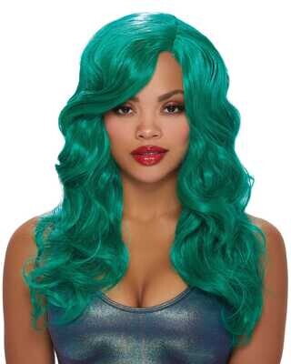 Dreamgirl Long Wavy Wig - Green