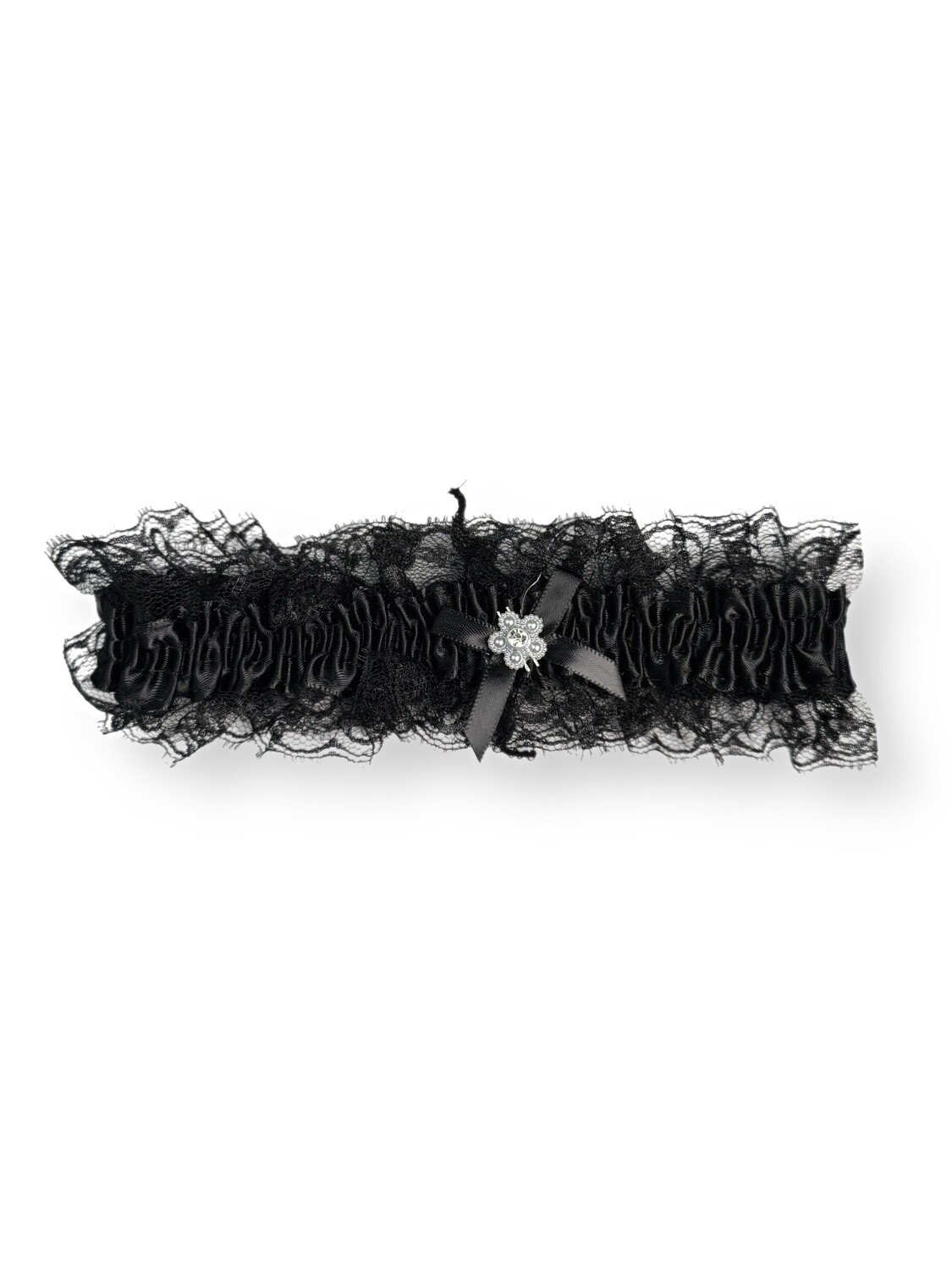 Satin Leg Garter - Black