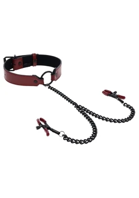 Saffron Collar w/Chain Nipple Clamps
