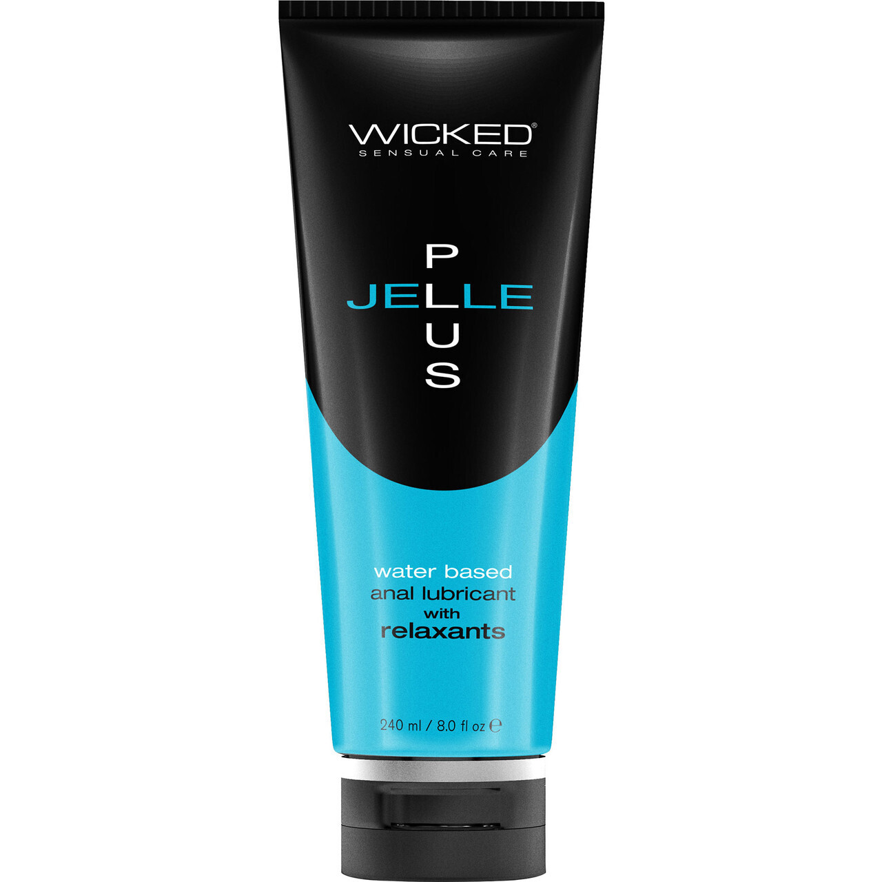 Wicked Sensual Care Jelle Plus Water Based Anal Lubricant with Relaxants - 8 oz.