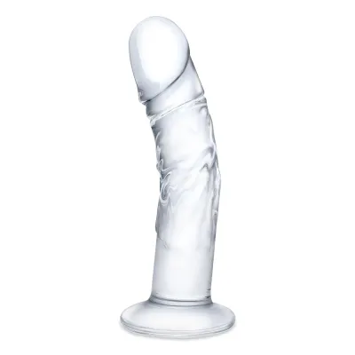 Glas 7&quot; Realistic Curved Glass Dildo