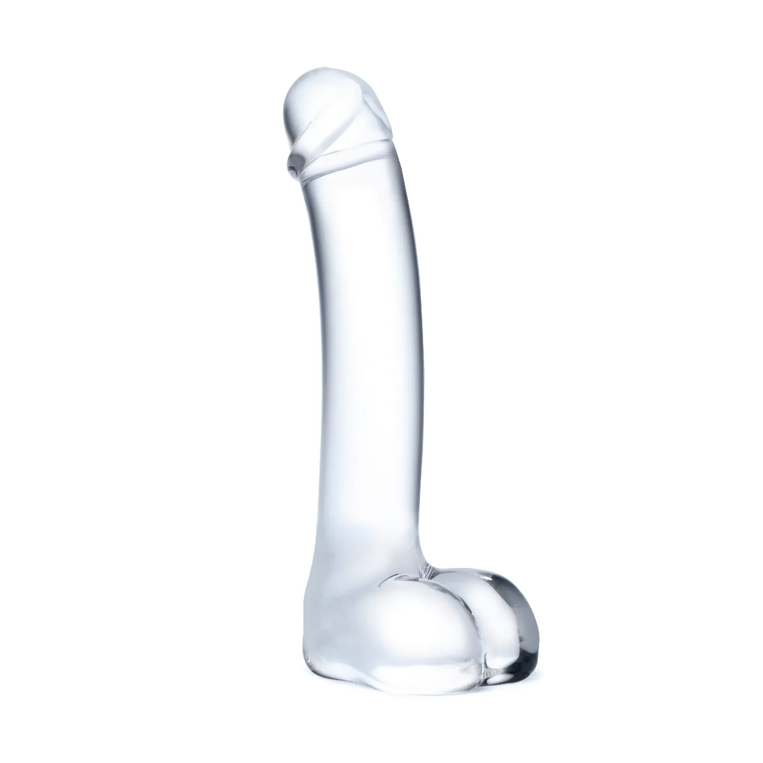 Glas Realistic Curved 7&quot; Glass Dildo