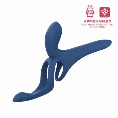 Pleasure Pivot App-Controlled Couples Vibrators  - Navy Blue