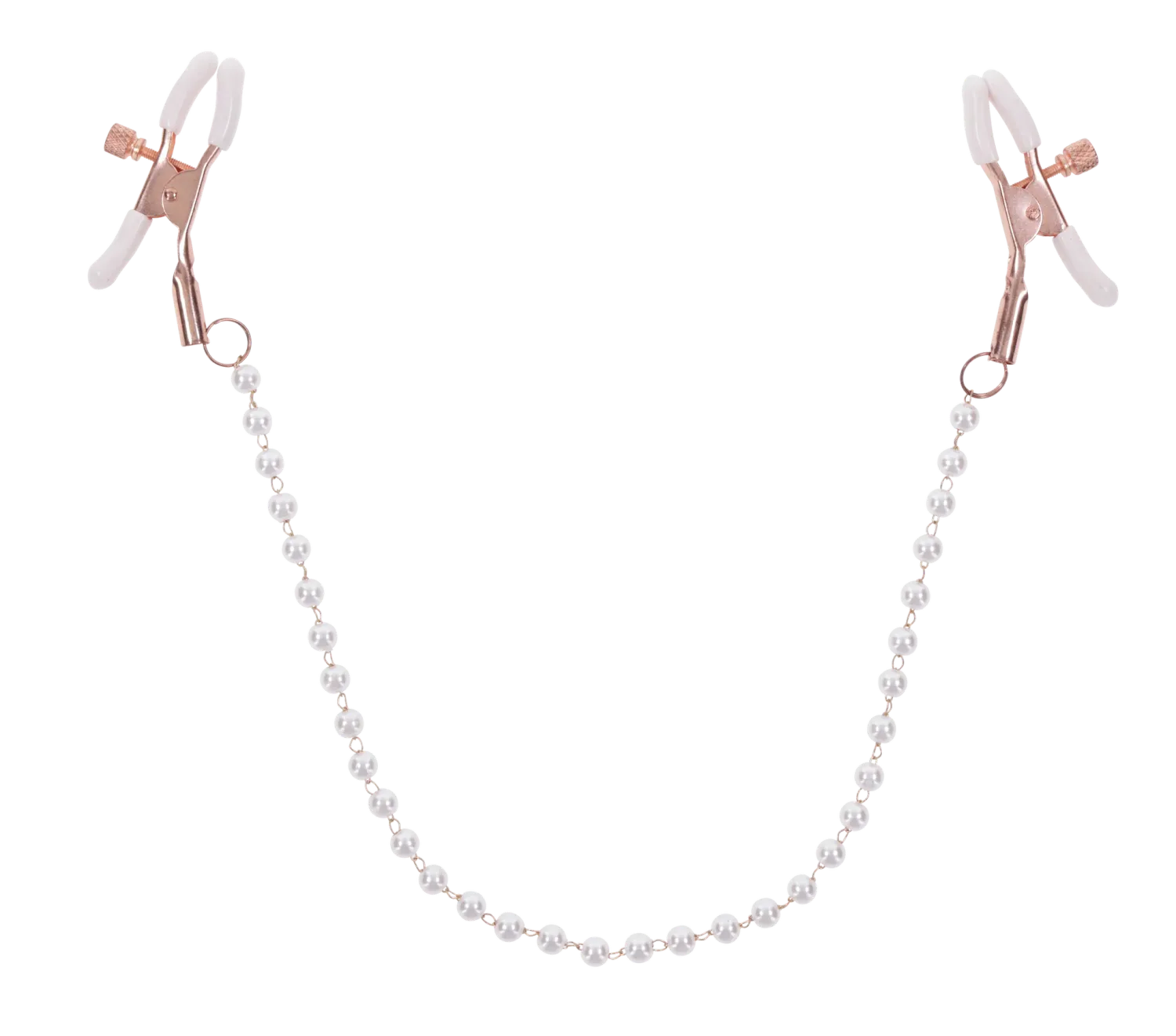 Sex &amp; Mischief Peaches &#39;n CreaMe Pearl Nipple Clamps