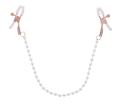 Sex &amp; Mischief Peaches &#39;n CreaMe Pearl Nipple Clamps