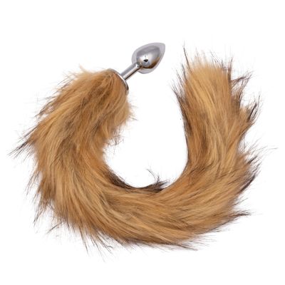 Running Wild Tail &amp; Metallic Anal Probe -Brown