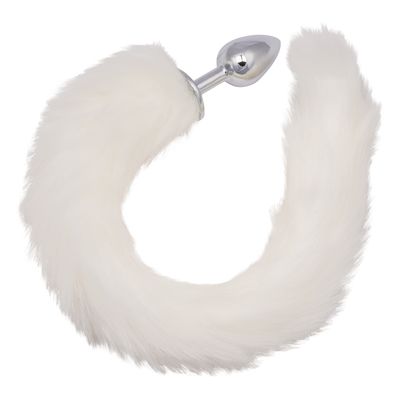 Running Wild Tail &amp; Metallic Anal Probe - White