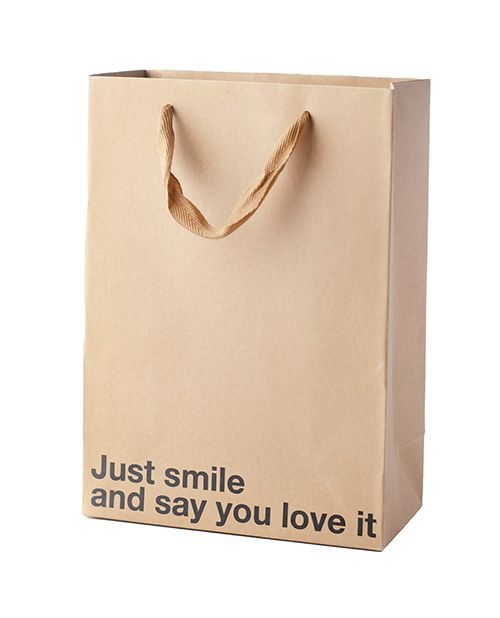 Wood Rocket Just Smile and Say You Love It Gift Bag