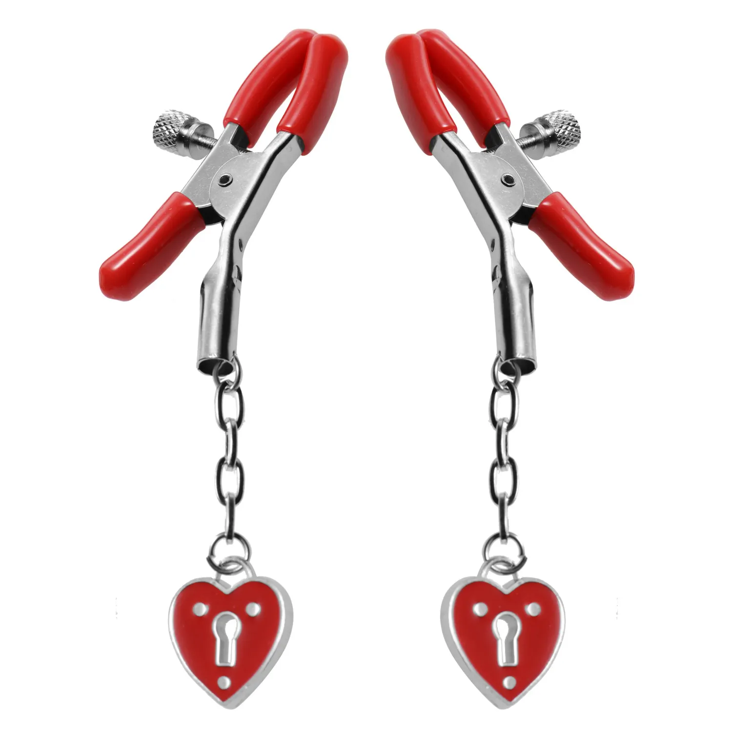 Master Series Heart Padlock Clamps - Red