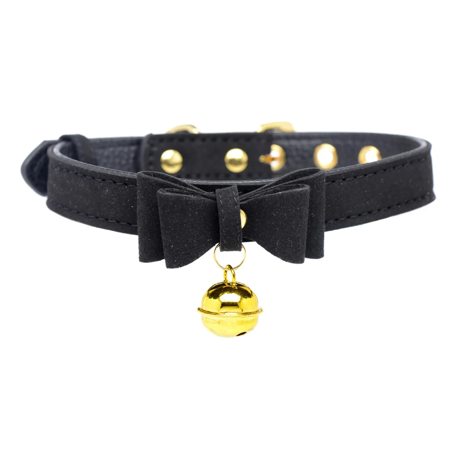 Master Series Kitty Bell Collar - Black/Gold