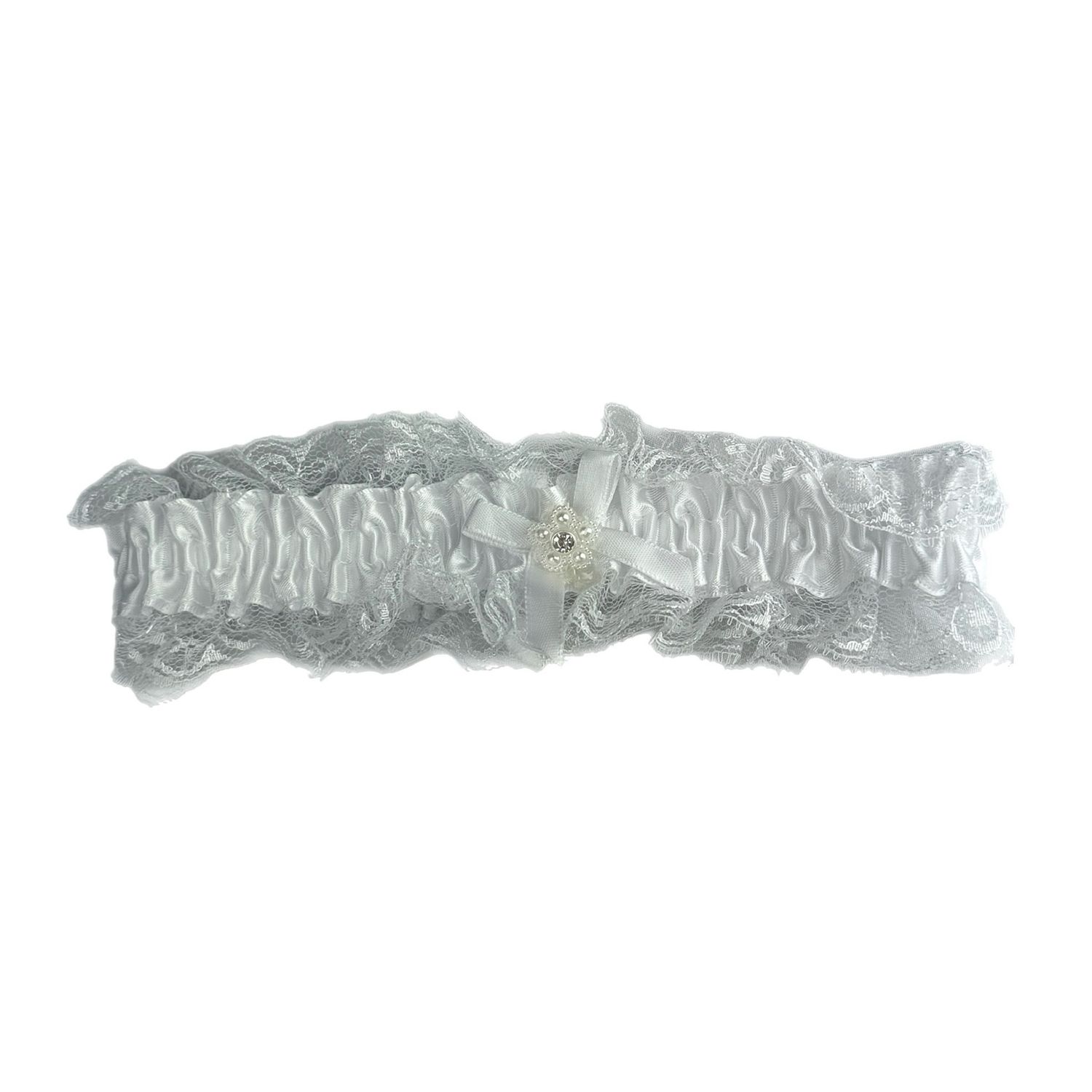 Satin Leg Garter - White