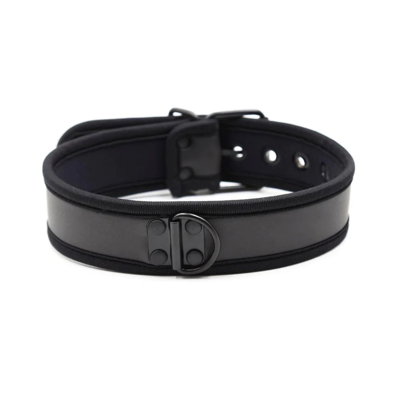 Plesur Neoprene Puppy Collar w/D-Ring - Black
