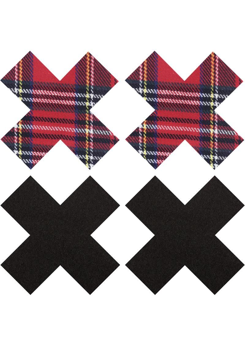Peekaboos School Girl X Pasties 2 Pack