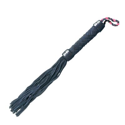Plesur 15&quot; Suede Leather Flogger - Black