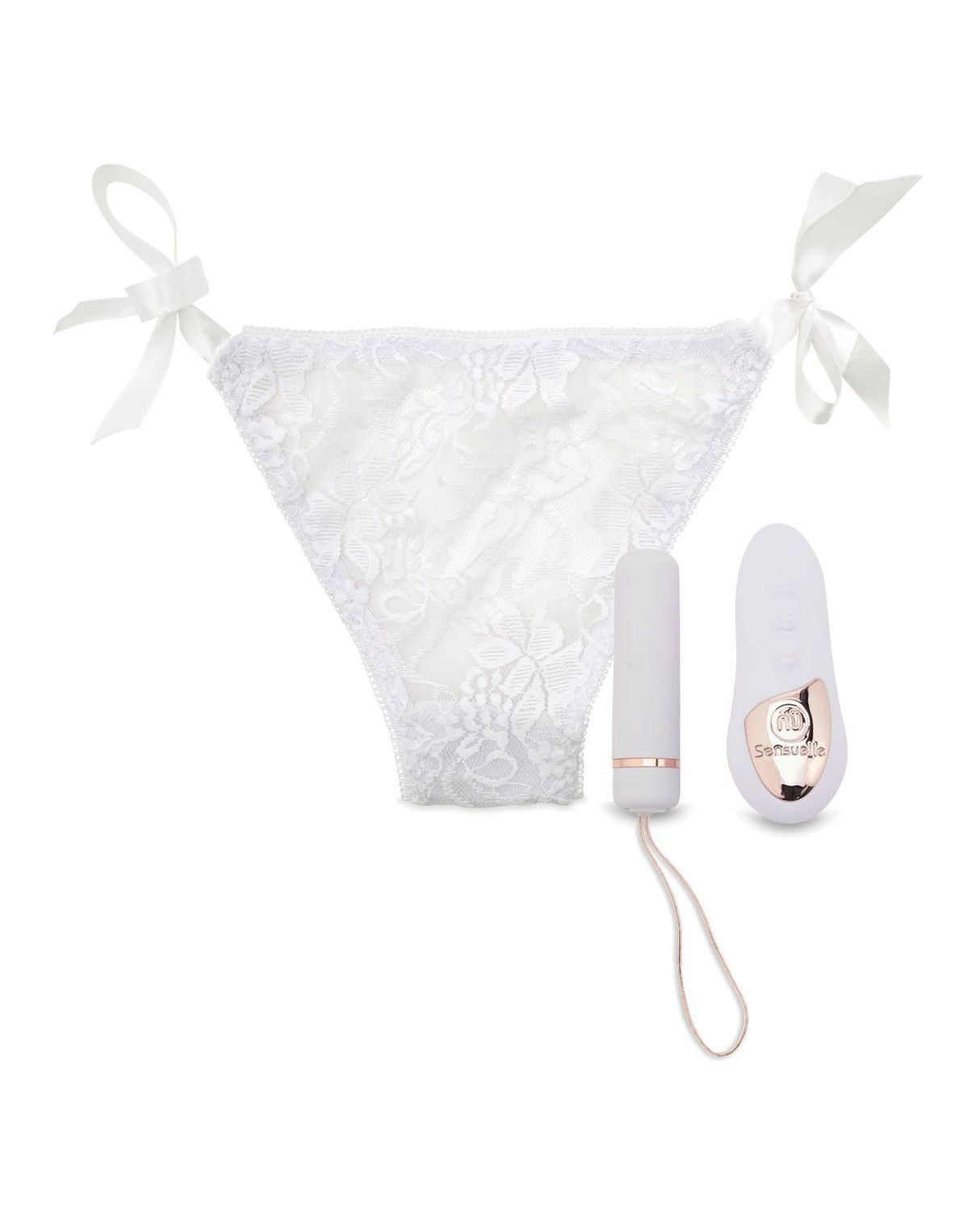 Nu Sensuelle Pleasure Panty Rechargeable Remote Control 15 Function Bullet -White