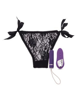 Nu Sensuelle Pleasure Panty Rechargeable Remote Control 15 Function Bullet -Purple