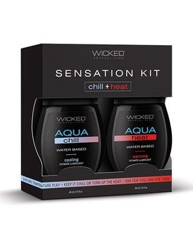 Wicked Sensual Care Sensation Kit Cooling and Warming Water Based Lubricants - 1.5 oz Bottles