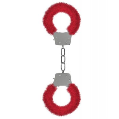 Shots Pleasure Fur Cuff - Red