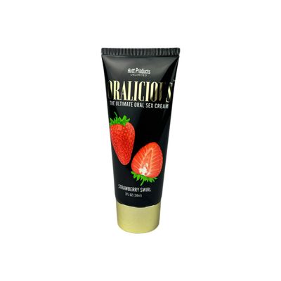 Oralicious Ultimate Oral Sex Cream - Strawberry Swirl 2 oz.