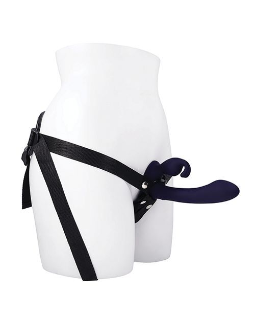 Evolved Giving Vibes Strap-On Bunny Stimulator w/Remote Control - Purple