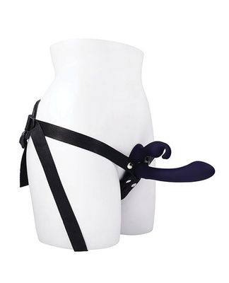 Evolved Giving Vibes Strap-On Bunny Stimulator w/Remote Control - Purple