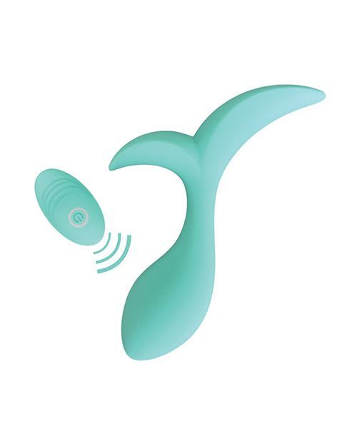 Pink Elephant Buzzy Bae Rechargeable Remote Control Vibe - Aqua