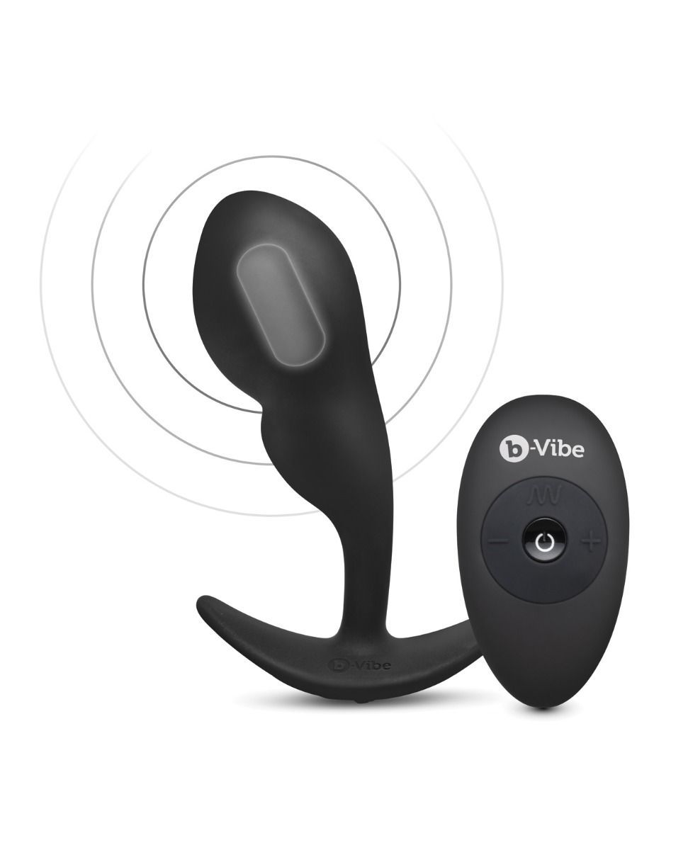 b-Vibe Remote Control P-Spot Snug Plug - 145g Black