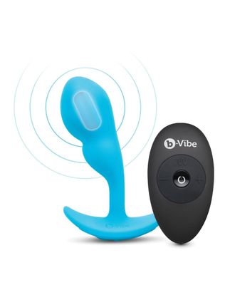 b-Vibe Remote Control P-Spot Snug Plug -95g Blue